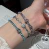 Elegant Zirconia Flower Bracelet: Luxurious Five-Petal Rope Design for Women