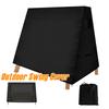 Outdoor Swing Cover Oxford Cloth Waterproof Garden Swing Chair Cover Black Furniture Dust Cover 3 Seater A Frame Swing Protector