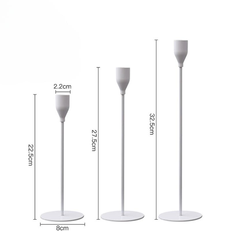 3Pcs/Set European Style Metal Candle Holders Candlestick Fashion Wedding Table Candle Stand Exquisite Candlestick Christmas Tabl