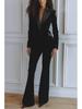 Cross2025 European Autumn/Winter Long Sleeve Velvet Suit - Women's Korean Two-Piece Set for Parties and Commuting.