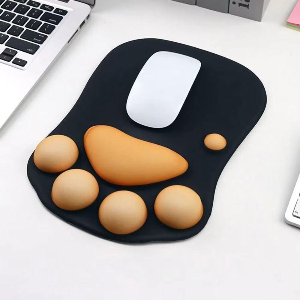 Wrist Pad 3D Cat Paw Mouse Pad Cartoon Mouse Wrist Pad Portable Gaming Mouse Pads  Office Worker