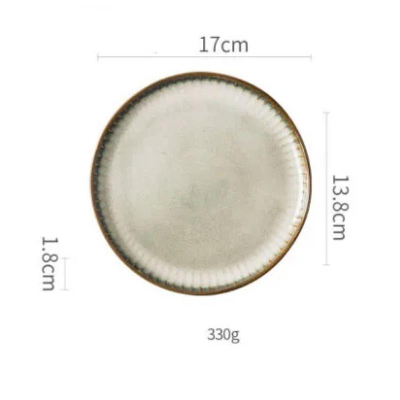 Japanese Plate Ceramic Dessert Plate Household Tableware Rice Bowl Restaurantware