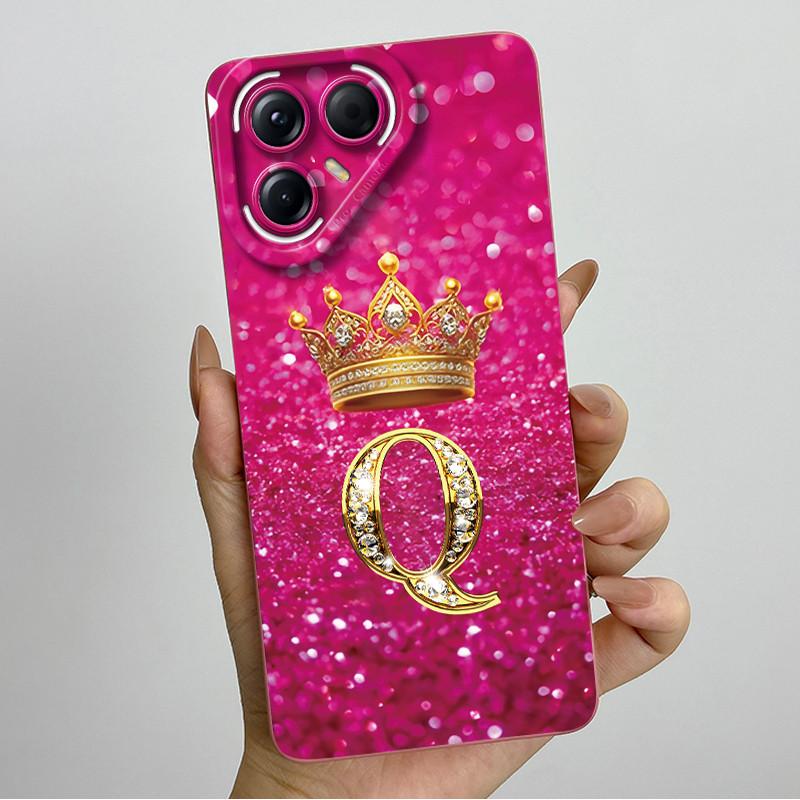 For Tecno Pova 7 Pro Ultra 5G Case Luxury Crown Letter Silicone Soft Phone Case For Tecno Pova7 Pro Ultra Shockproof Back Covers