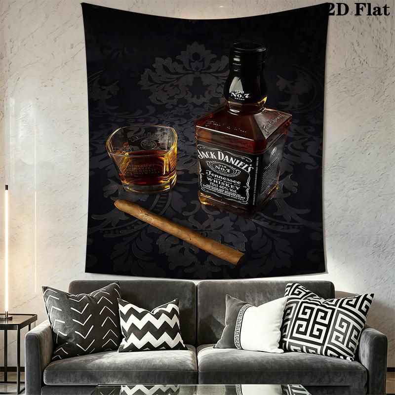 Jack Daniel'S Timeless Classic Tapestry Wallmounted Background Cloth Background Wall Hanging Cloth Wall Decoration Atmospheric Background Cloth