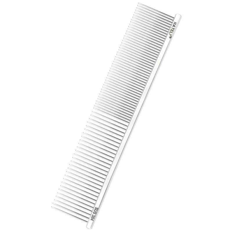 Stainless Steel Pet Grooming Comb Long Hair Cats Dogs 22cm Straight Detangling With Dense Pins