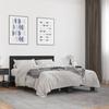 Bed Frame Black 140 x 190 cm Particleboard and Metal