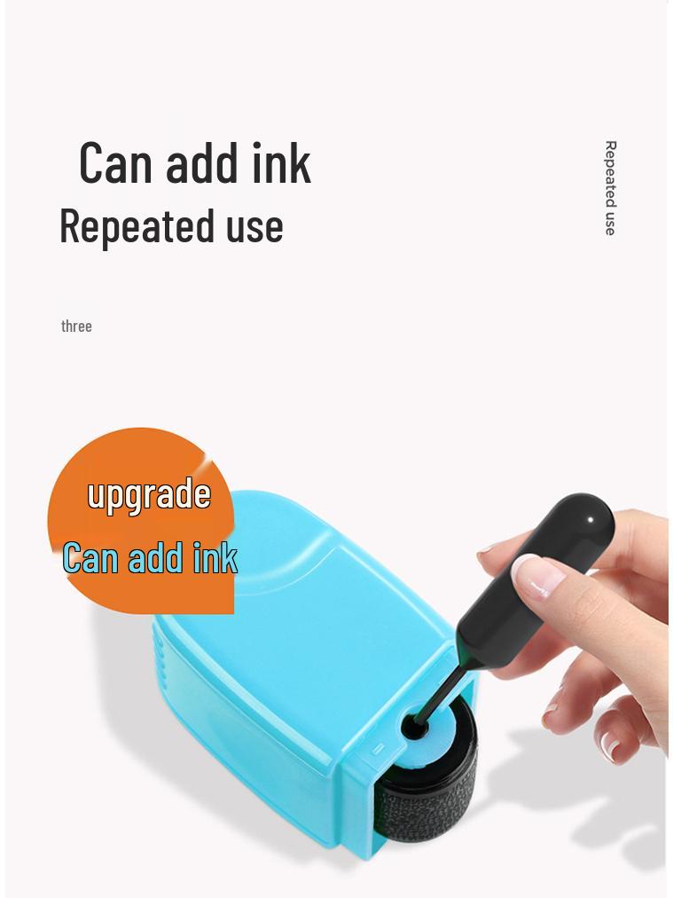 Roller Privacy Stamp with Anti-Leakage Cover