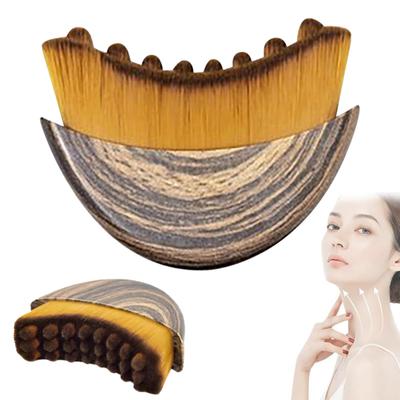 2Pcs Lymphatic Drainage Massage Brush Gentle Bristles Contour Massager Ergonomic Lymph Profile Brush Facial Sculpting Tool for Reduce Swelling