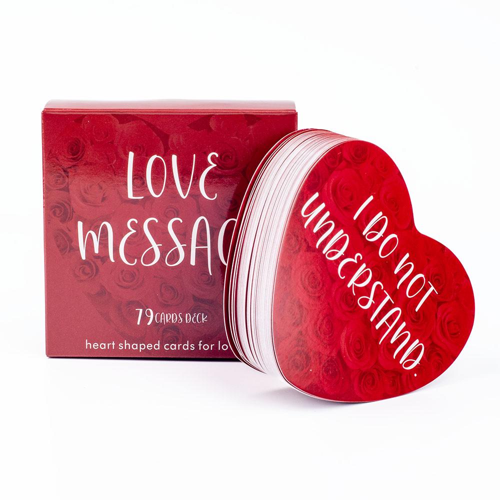 Love Message Oracle Cards 79Cards Heart-Shaped Leisure Entertainment Game Tarot Card