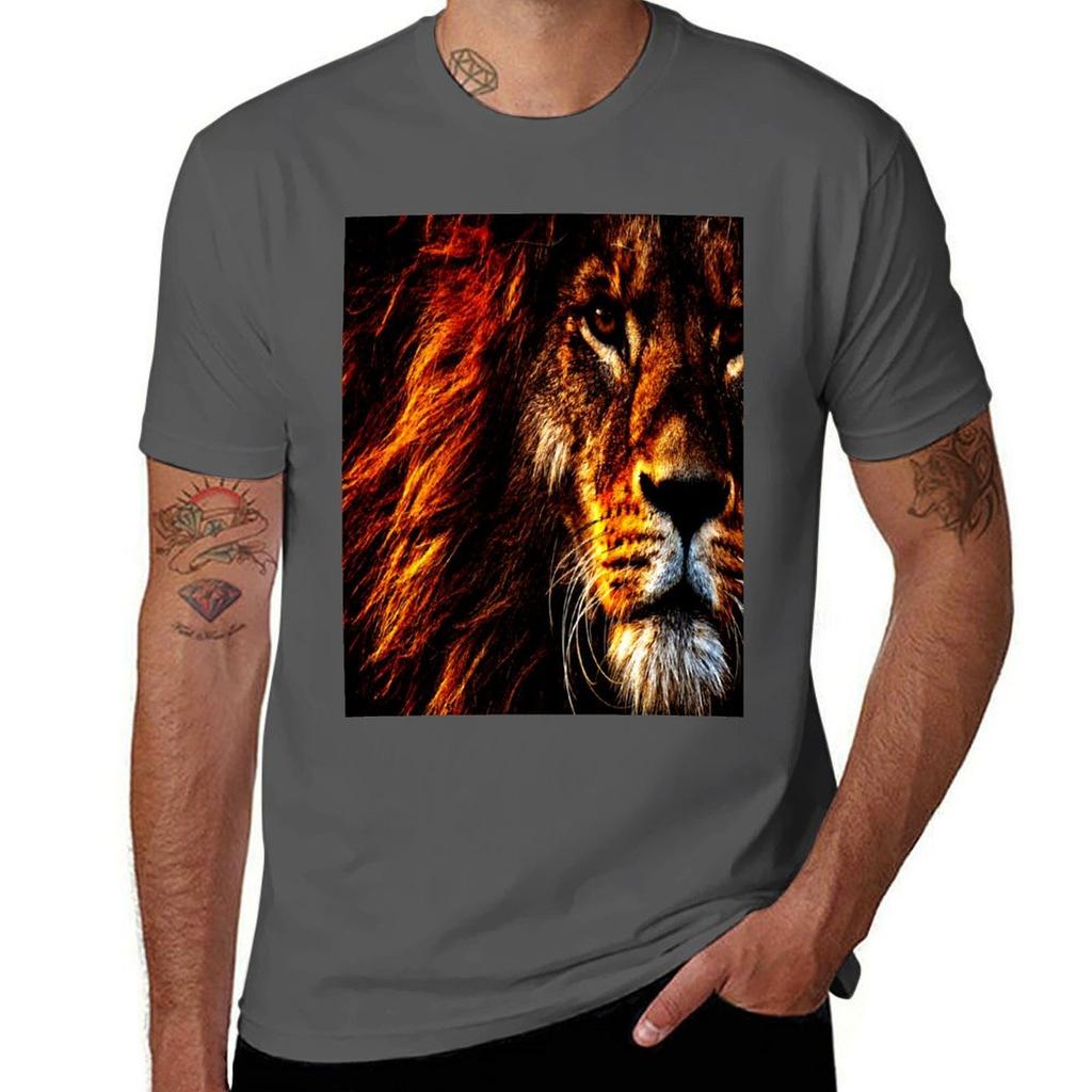 King of the Jungle Lion TShirt Plus Size Street Style Tee TShirt