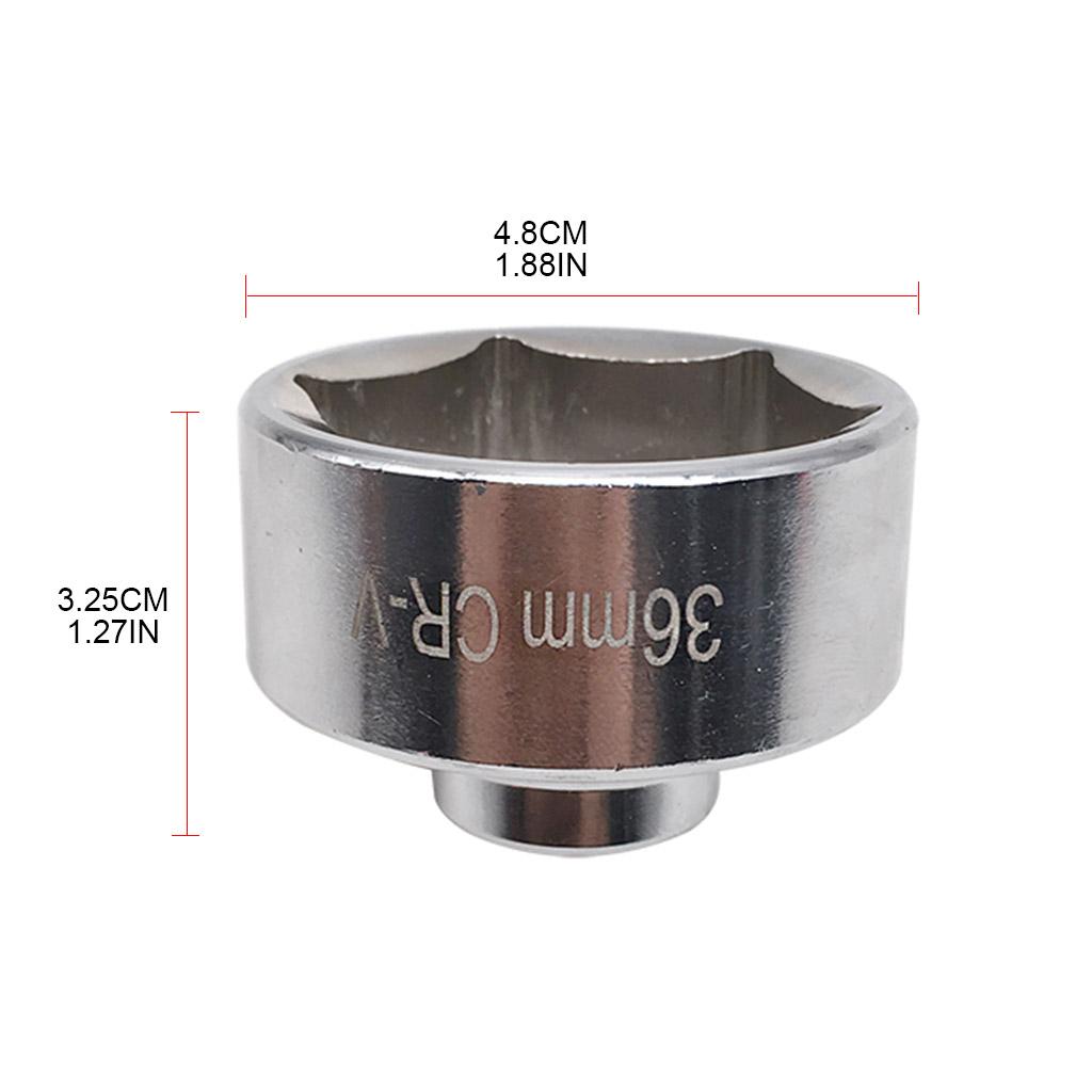Oil Filter Removing Tool Wrench Socket Remover for Car 36mm Oil Filter Socket