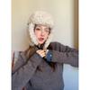Women S Lamb Fur Earmuff Trapper Hat Warm Winter Casual Hat