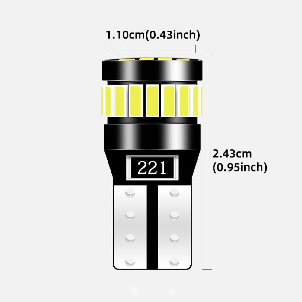 2PCS High Quality Canbus Automotive LED Lights Water Proof T10 W5W Parking Lights Ultra Brightness Strobe Car Turn Signals