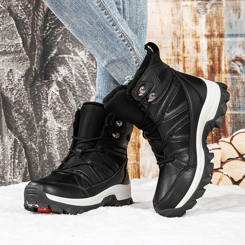 36-45Herren Winter Baumwollschuhe High-Top Plus Samt Warm Damenstiefel Rutschfest Abriebfest Schneestiefel