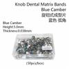 50Pcs /Box  Dental Knob Matrix Bands Stainless Steel Matrix Double-Side Contoured Anatomically Shaped Matrix Bands