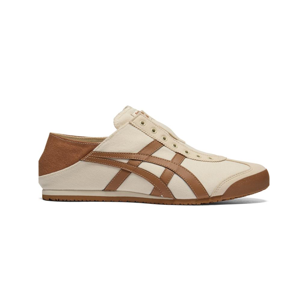 ONITSUKA TIGER Mexico 66 Paraty Sommer Slip-On Freizeitschuhe Unisex Sneaker Cremeweiß Braun 1183A437-200