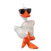 Duck Statue Funny Duck Sculpture with Sunglasses Waterproof Outdoor Lawn Ornament Resin Garden Decor