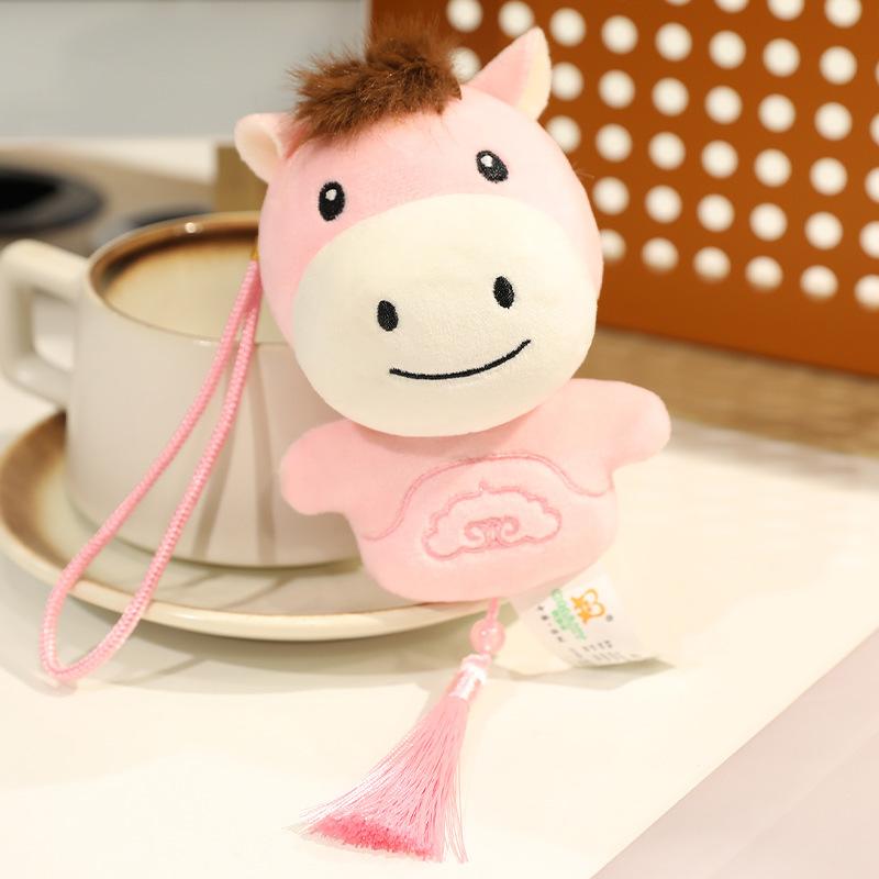 1PC 2026 Year Of The Horse Mascot Plush Toy Pendant Soft Realistic New Born Gifts Pony Doll Home Decoration Ornament