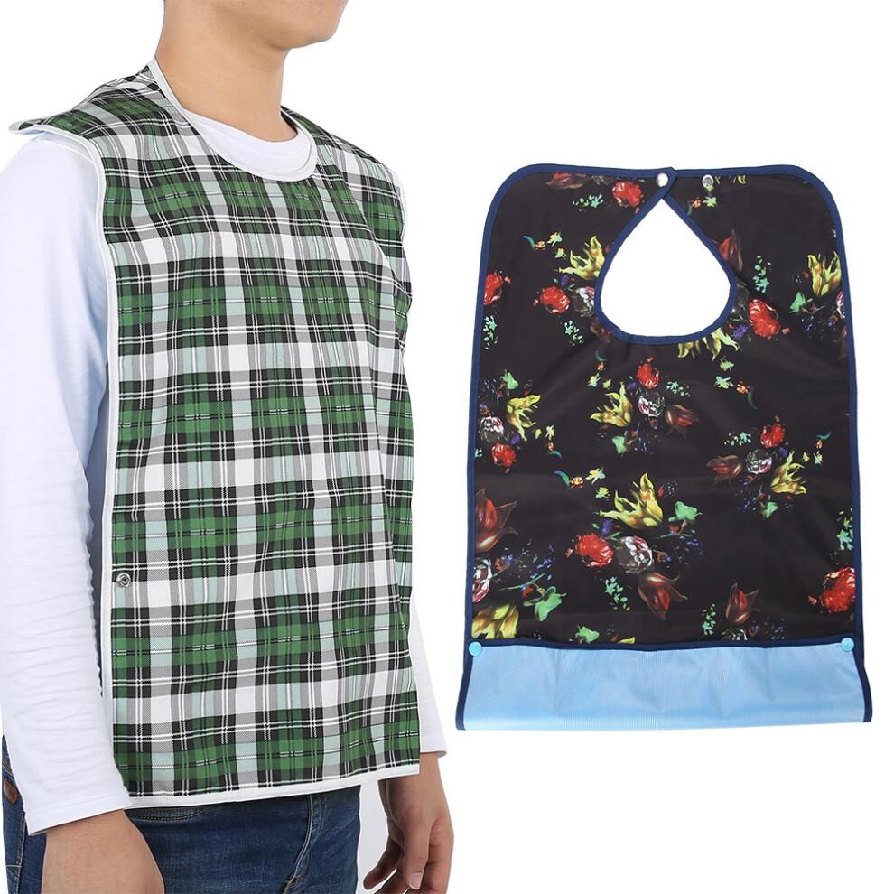 Adult Waterproof Mealtime Bib Double Layer Elder