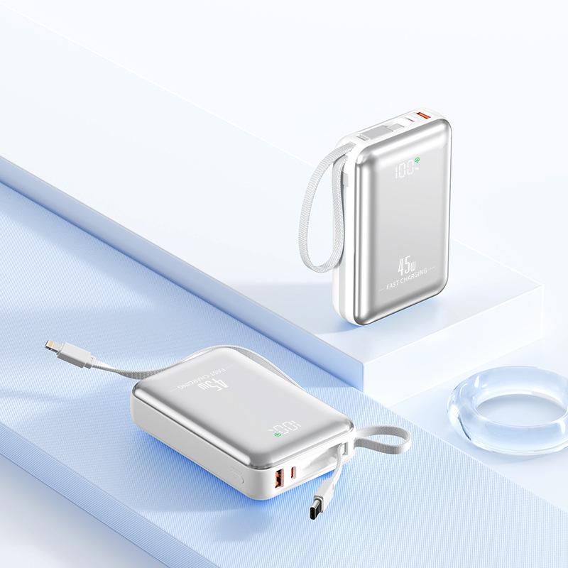 For Laptop 20000mAh 45W Power Bank Portable 10000mAh USB C Cable Fast Charging Mobile External Battery For iPhone Samsung Xiaomi