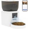 Automatic Cat and Dog Food Dispenser 4L WiFi 2.4G, App Control with Camera, Bowl, White