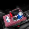 Double Cup Holder Car Armrest Cushion PU Leather Phone Storage Box Car Interior Tissue Box  SUVs