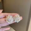 Premium pearl flower fringed earrings 2025 light luxury gentle temperament earrings niche personality earrings women