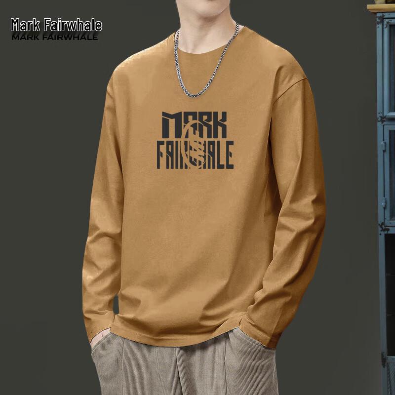 Mark Fairwhale Men s Casual Pure Cotton Long Sleeve T-shirt L