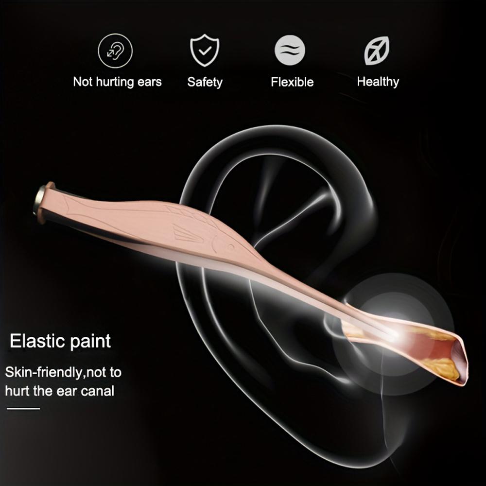 1pc LED Light Safety Ear Tweezers- Elastic Coating, Hygienic & Healthy Ear Care Tool with Non-Rechargeable Battery