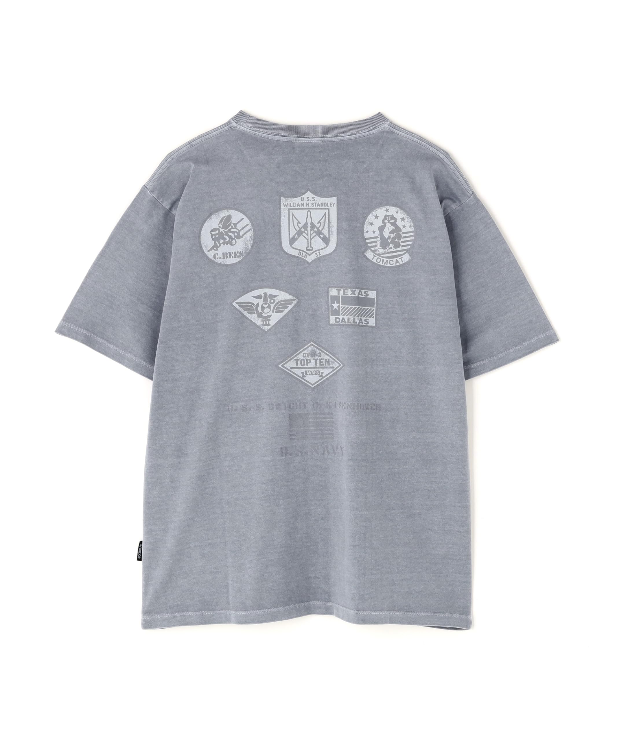 AVIREX FADE WASH TOP GUN T-SHIRT men s M 020 grey 783-5234032
