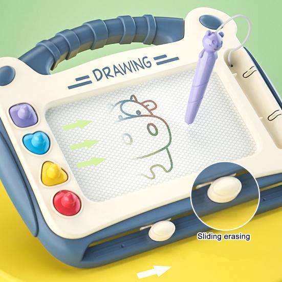 Magnetic Graffiti Board with 4 Different Pattern Stamps Erase Drawings Easily Anti-Lost