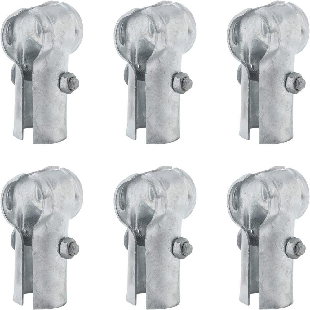 

6 шт. серебряный Т-образный хомут для труб из нержавеющей стали, Т-образные зажимы для панели, концевая рейка, Т-образный зажим для дома и сада