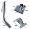 Antenna Wall Mounting Bracket Kit Pole Mount Waterproof Repair Parts Heavy Duty Black Aluminum Alloy