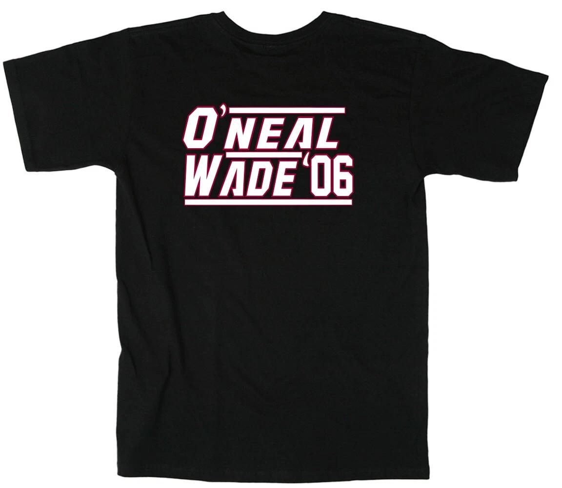 Shaquille O Neal Shaq Dwyane Wade Miami Heat 2006 Long Short Sleeve T-Shirt XXL