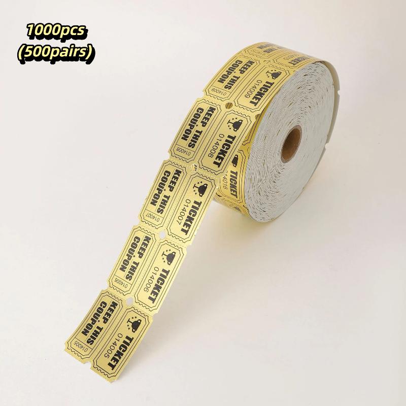 Colorful Tearable Raffle Tickets Double Rolls Admission Ticket, For Events, Competitions, Classroom Rewards, Carnivals