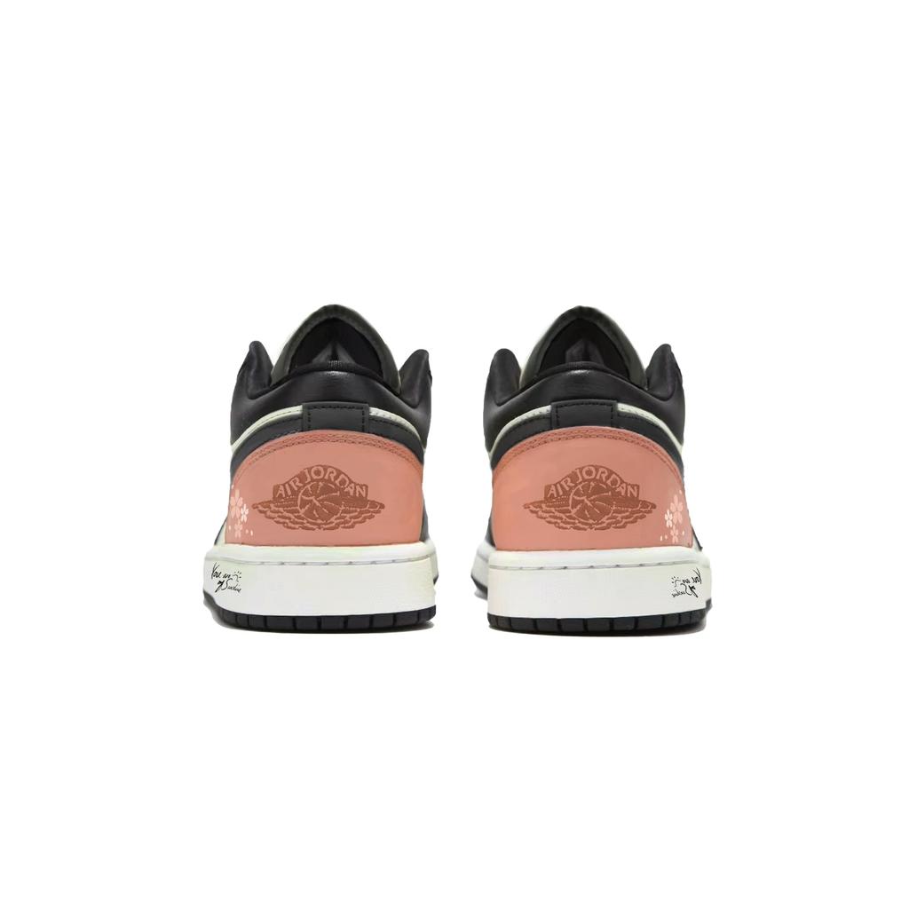 Jordan Air Jordan 1 Cushioning Low top Vintage Basketball Shoes Men's Black 553558-132(Team330-)