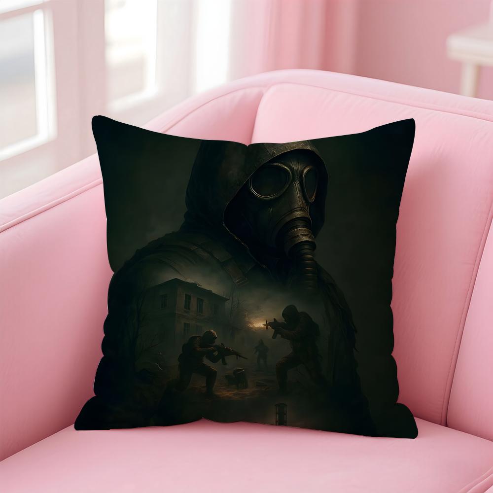 game survival SSTALKER 2 Heart of CChornoby Cushion Cover Pillow Case Soft Friendly Fabric Concealed Zipper
