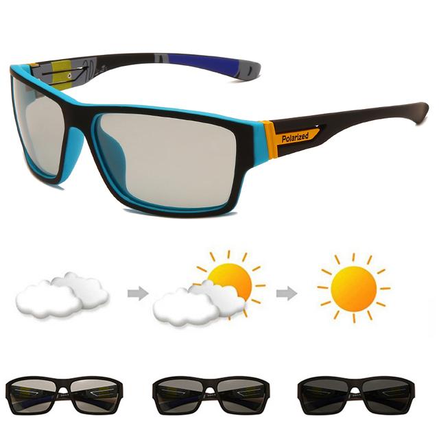 Ochelari de soare fotocromatici polarizați pentru sport, bărbați și femei, ochelari de ciclism, alpinism, ochelari de soare pentru șofat, UV400, schimbarea culorii ochelarilor