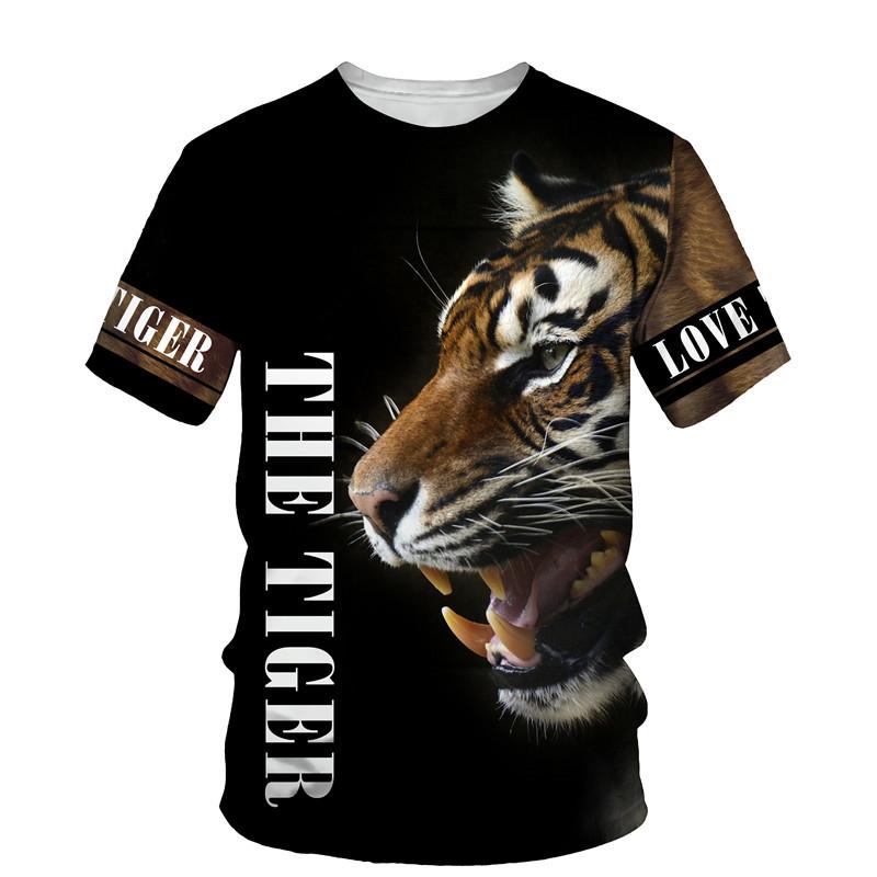 

Животное Тигр 3D Принт Футболки Лето Мужчины Женщины Повседневная Мода Уличная Одежда Оверсайз Футболка с Коротким Рукавом 4XL