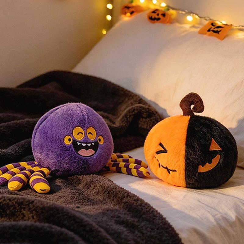 Halloweenový duch, netopýr, dýně, plyšová hračka, ozdoba