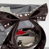 Rivets Bow Y2K Hobos Handbag and Purses for Women Trendy Shoulder Bag with Removable Bow Ladies PU Leather Armpit Bag