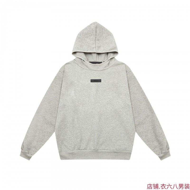 Unisex FOG Icon Double-Line Hoodie Cotton Warm Fleece Lined Crewneck Sweatshirt Winter Streetwear