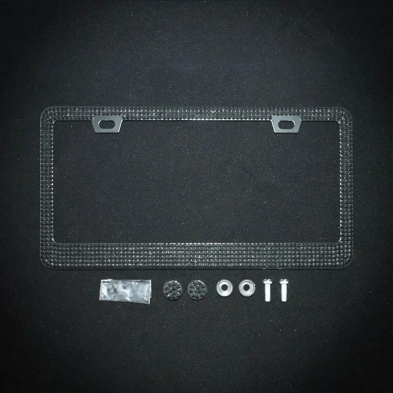 1/2PCS 31*16cm Bling Crystal License Plate Frame Women Rhinestone Car License Plate Frame Cover Holder Car Accessories New