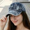 Ripped Denim Baseball Cap Unisex Sun Hat Vintage Cap