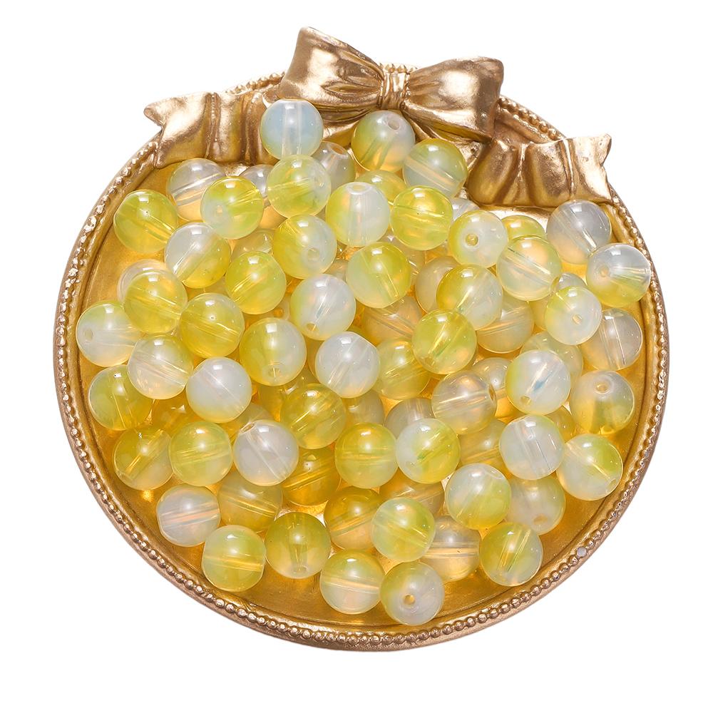 20/50pcs 10mm Transparent Jelly Double Color Glass Beads Spacer Loose Bead for DIY Bracelet Necklace Jewelry Making Accessories
