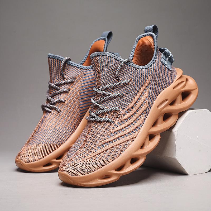 Sports Shoes Men's Fly Woven Mesh, Light Men's Shoes with Fried Dough Twists Soles Sneakers