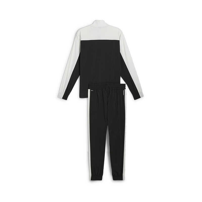 Puma Fashionable Versatile Logo Top Comfortable Color Block Soft Pants Casual Sports Suit Men Suit Black 526371-05