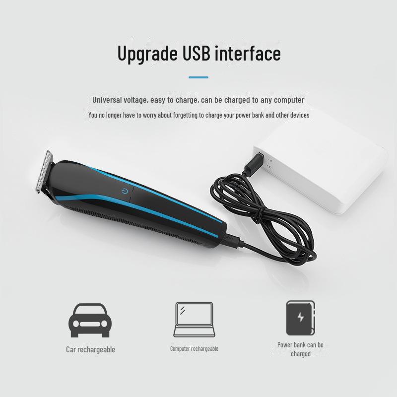 USB Rechargeable Multifunctional Electric Hair Clipper: 6-in-1 Professional Set for Salons
