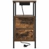 Nightstand Smoked Oak 30 X 48 X 61 Cm Engineered Wood