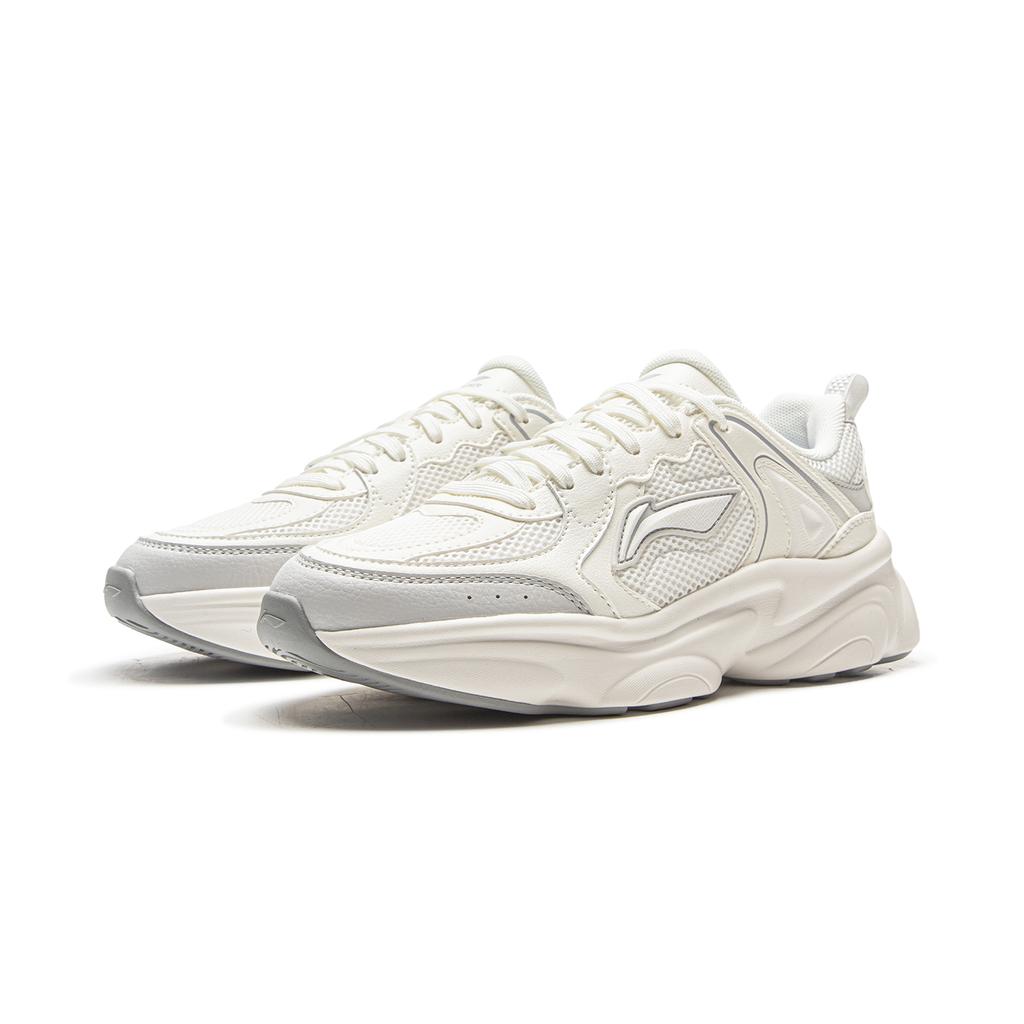 Li Ning Milch Kokosnuss Vielseitig Retro Dicke Sohle Modetrend Stoßdämpfung Rutschfest Abriebfest Stützend Low-Top Dad Shoes AGCV404-3